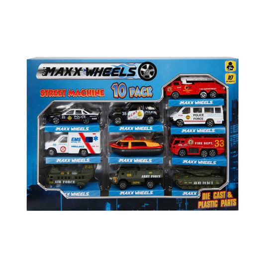 Street Machine 10 Piece Metal Car Set