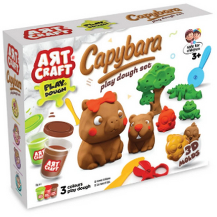 Art Craft Capybara Play Dough Set 168 gr