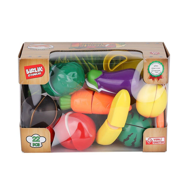 URT007-KUTU-2AB 22 PCS KESİLEBİLİEN SEBZE MEYVELER