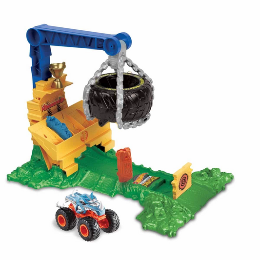 Hot Wheels Monster Trucks Arena Rhinomite Challenge Playset HTP18