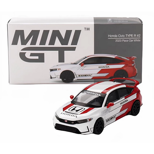 Mini GT 1/64 Honda Civic Type R #2 2023 Pace Car White
