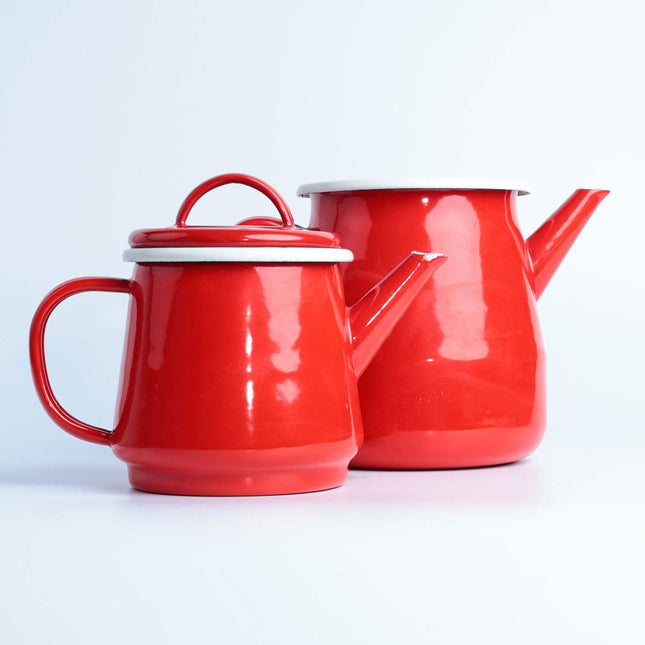 Enamel Teapot Red