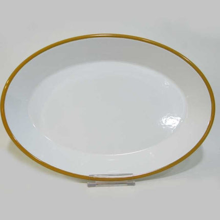 Enamel Oval Alexander Plate Oxide Yellow