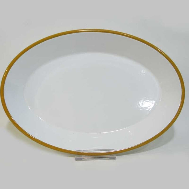Enamel Oval Alexander Plate Oxide Yellow