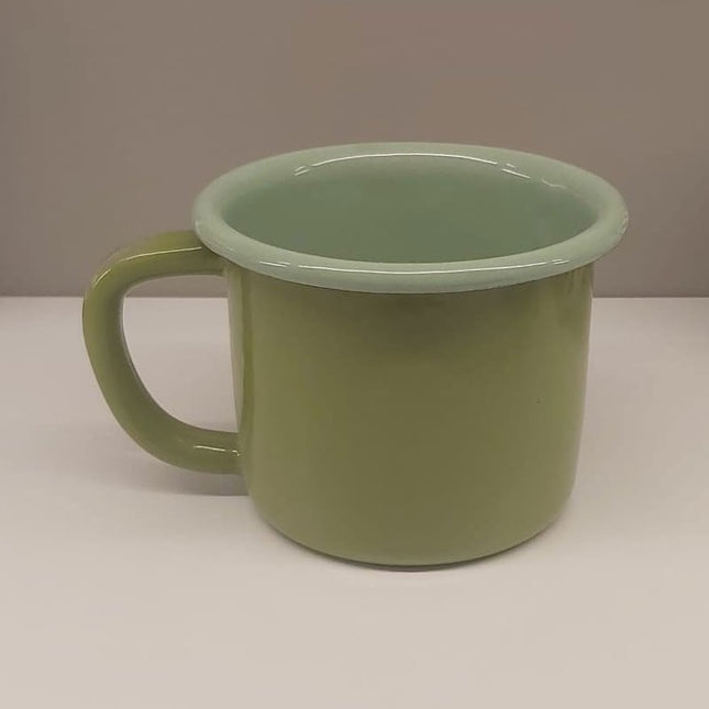 Large Enamel Mug Green