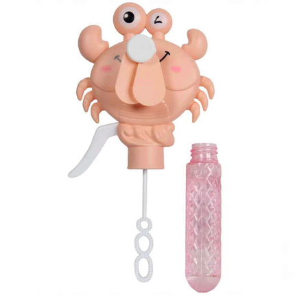 Fun Bubble Fan Crab Figured Foam Bubble and Mechanical Fan