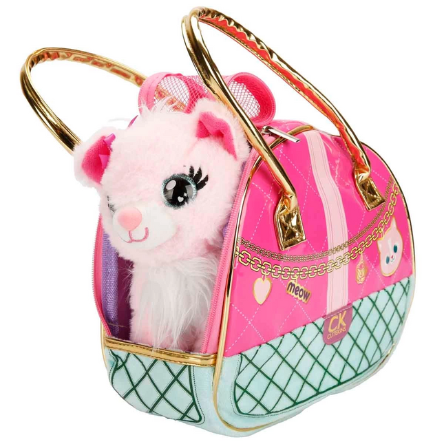 Plush Cat with Toy Bag