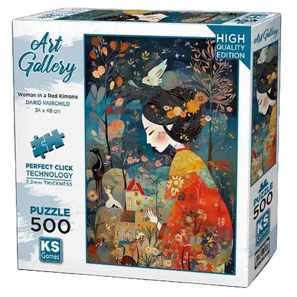 KS Games A Woman In Red Kimono Puzzle 500 Pieces 20070