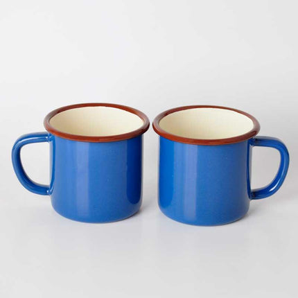 2-Piece Enamel Mug Navy Blue