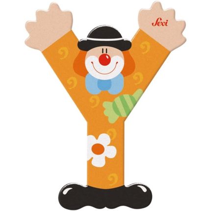 Clown Wooden Letter Y