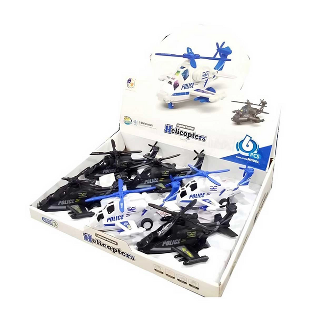 Police Helicopter with Friction Sound and Lights