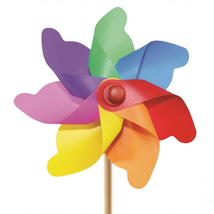 7 Wings 20cm Rainbow Windmill