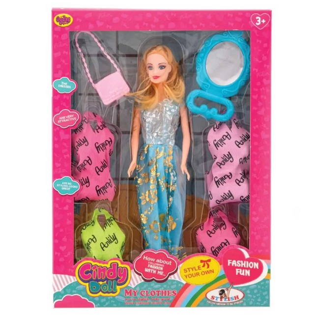 Oydaş Anlily Mirrored Bag and Spare Dress Doll 02280