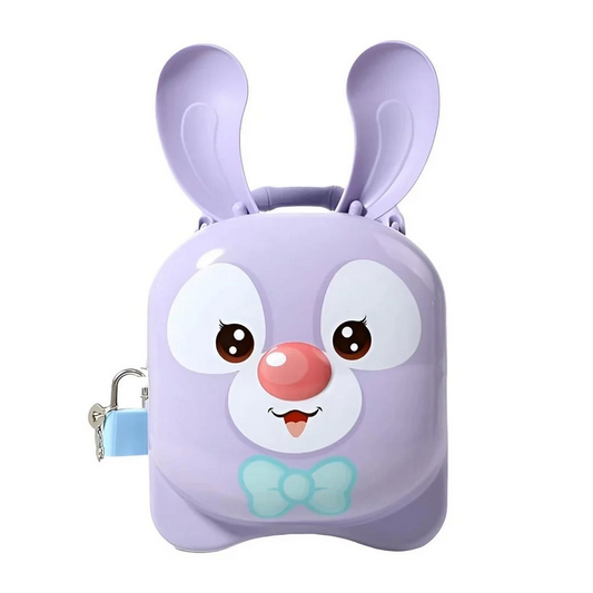 Metal Ear Piggy Bank with Lock