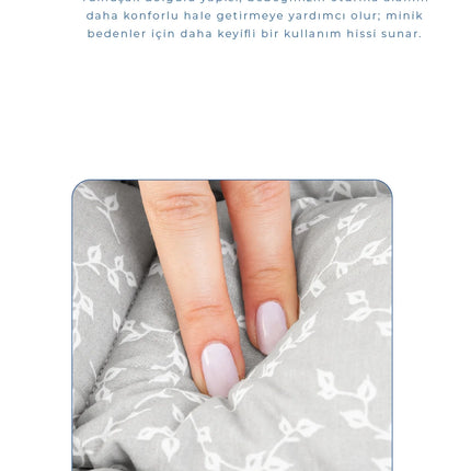 Babyjem 2 İn 1 Puset ve Mama Sandalyesi Minderi Gri Çiçek %100 Pamuk