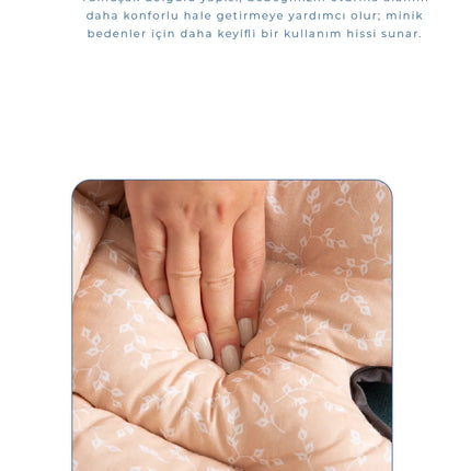 Babyjem 2 in 1 Puset ve Mama Sandalyesi Minderi Somon Çiçek %100 Pamuk
