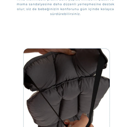 Babyjem 2 in 1 Puset ve Mama Sandalyesi Minderi Somon Çiçek %100 Pamuk