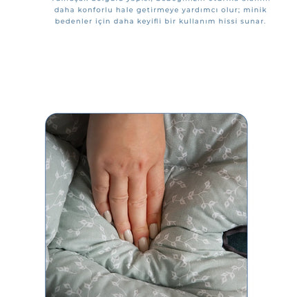 Babyjem 2 in 1 Puset ve Mama Sandalyesi Minderi Yeşil Çiçek %100 Pamuk
