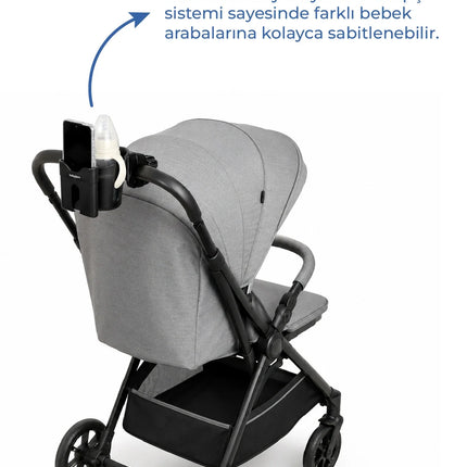 Babyjem 2'si 1 Arada Bebek Arabası Biberon - Bardak & Telefon Tutucu