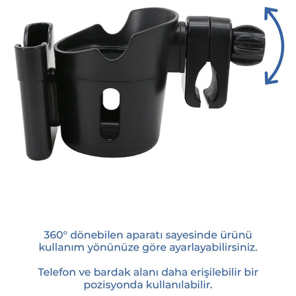 Babyjem 2'si 1 Arada Bebek Arabası Biberon - Bardak & Telefon Tutucu