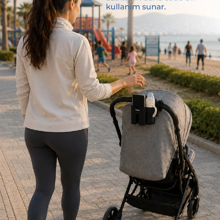 Babyjem 2'si 1 Arada Bebek Arabası Biberon - Bardak & Telefon Tutucu