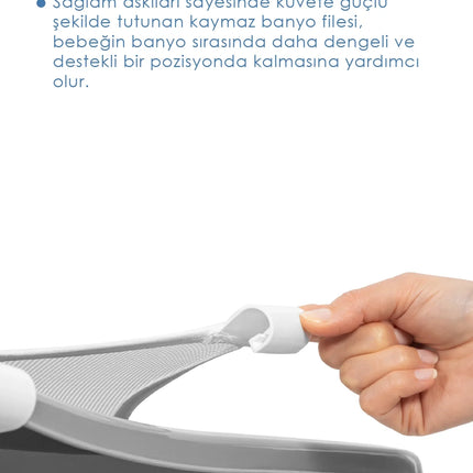 Babyjem 5 Parça Bebek Banyo Küvet Seti Gri