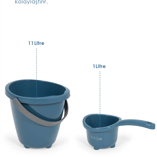 Babyjem 5 Parça Bebek Banyo Küvet Seti İndigo Mavi