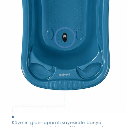 Babyjem 5 Parça Bebek Banyo Küvet Seti İndigo Mavi