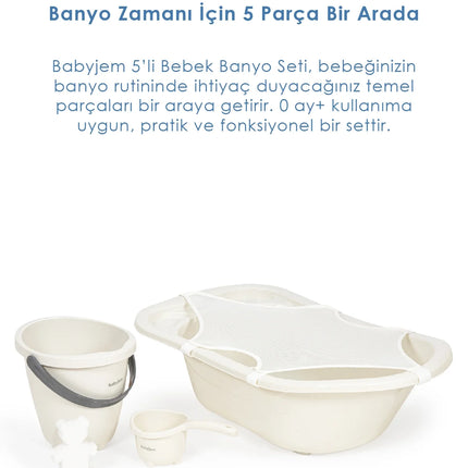 Babyjem 5 Parça Bebek Banyo Küvet Seti Kum Beji
