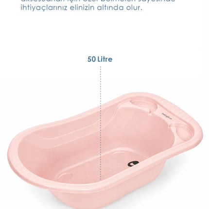 Babyjem 5 Parça Bebek Banyo Küvet Seti Pembe