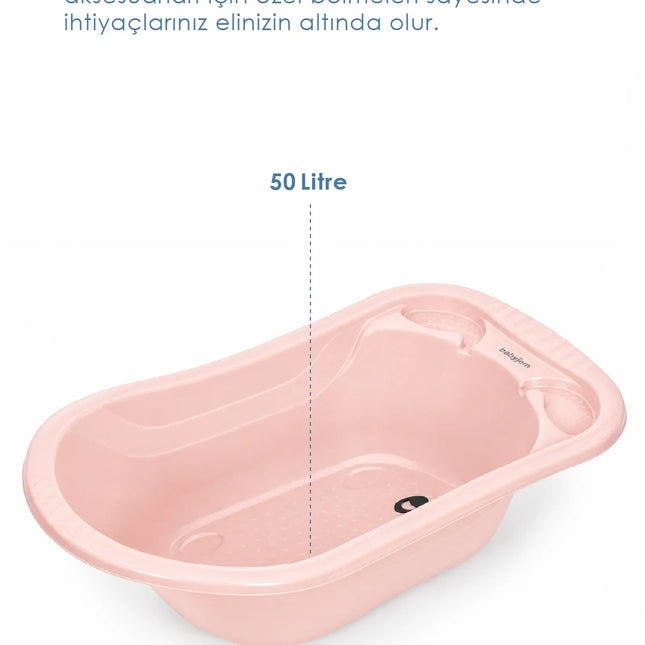 Babyjem 5 Parça Bebek Banyo Küvet Seti Pembe