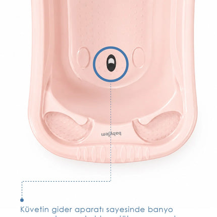 Babyjem 5 Parça Bebek Banyo Küvet Seti Pembe