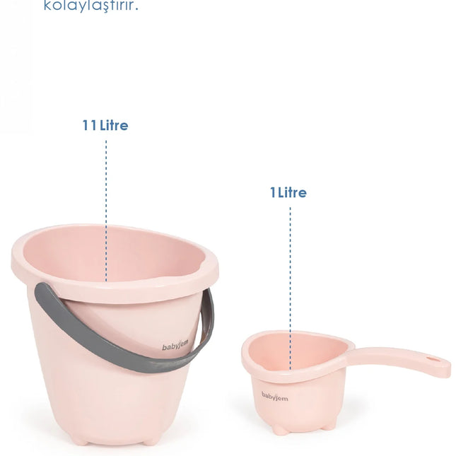 Babyjem 5 Parça Bebek Banyo Küvet Seti Pembe