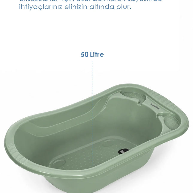 Babyjem 5 Parça Bebek Banyo Küvet Seti Soft Yeşil