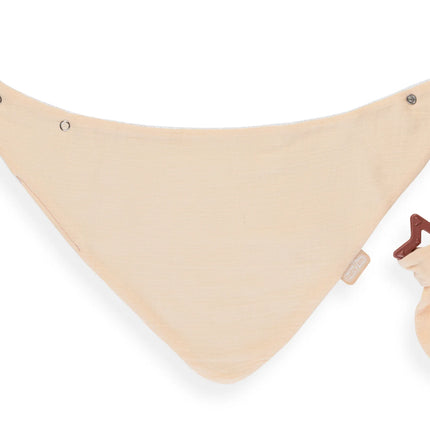 Babyjem Silikon Diş Kaşıyıcılı Müslin Mama Önlüğü Somon