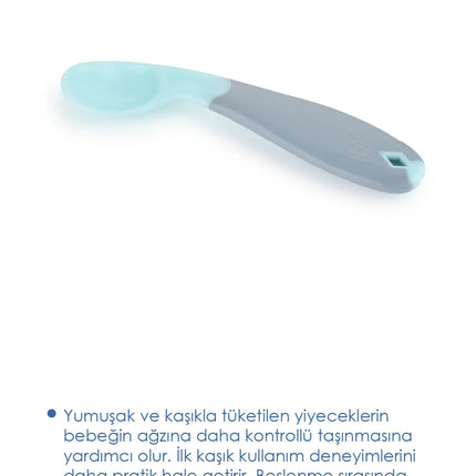 Babyjem Açılı Mama Çatal Kaşık Seti - Yeşil