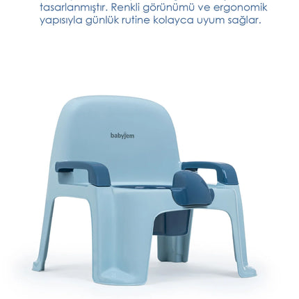 Babyjem Afacan Lazımlık Ergonomik Tuvalet Eğitimi Yardımcısı İndigo Mavi