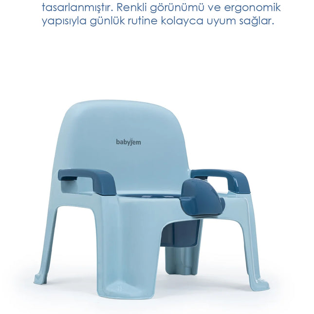 Babyjem Afacan Lazımlık Ergonomik Tuvalet Eğitimi Yardımcısı İndigo Mavi