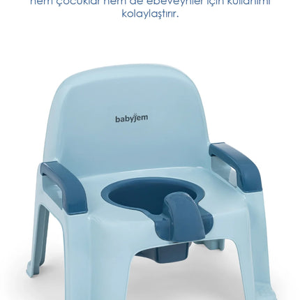 Babyjem Afacan Lazımlık Ergonomik Tuvalet Eğitimi Yardımcısı İndigo Mavi
