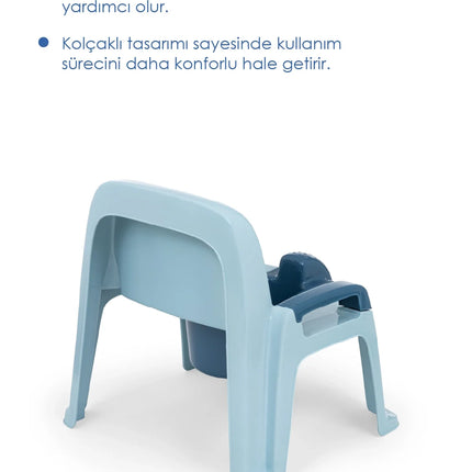 Babyjem Afacan Lazımlık Ergonomik Tuvalet Eğitimi Yardımcısı İndigo Mavi