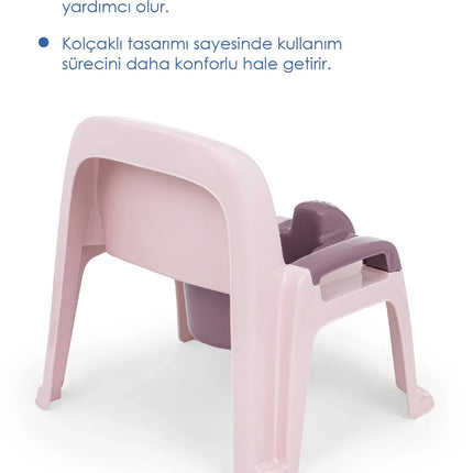 Babyjem Afacan Lazımlık Ergonomik Tuvalet Eğitimi Yardımcısı Soft Pembe