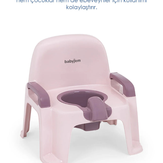 Babyjem Afacan Lazımlık Ergonomik Tuvalet Eğitimi Yardımcısı Soft Pembe