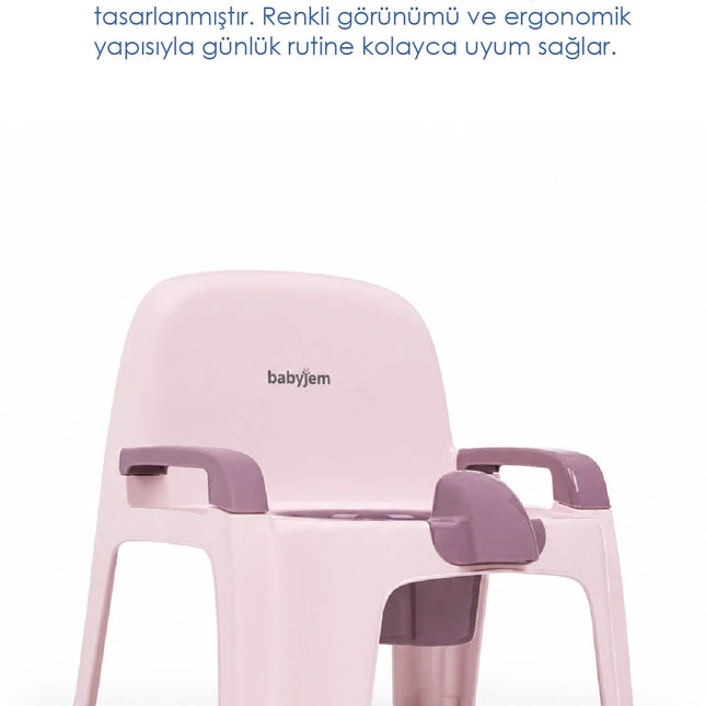 Babyjem Afacan Lazımlık Ergonomik Tuvalet Eğitimi Yardımcısı Soft Pembe