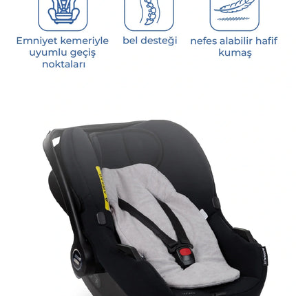 Babyjem Ana Kucağı Bel Desteği Havlu Gri