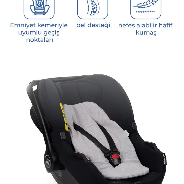 Babyjem Ana Kucağı Bel Desteği Havlu Gri