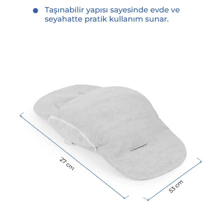 Babyjem Ana Kucağı Bel Desteği Havlu Gri