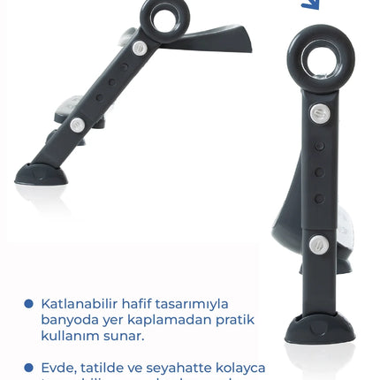 Babyjem Basamaklı Katlanır Klozet Adaptörü Antrasit
