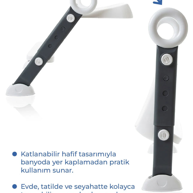 Babyjem Basamaklı Katlanır Klozet Adaptörü Beyaz