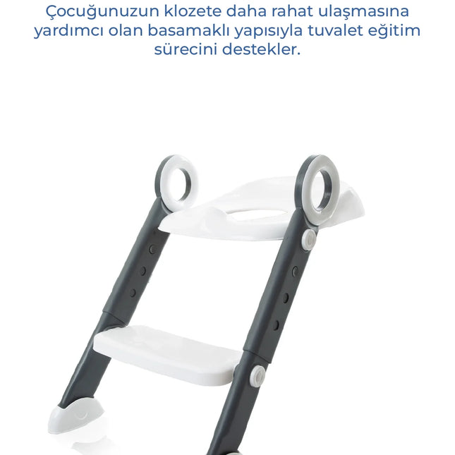 Babyjem Basamaklı Katlanır Klozet Adaptörü Beyaz