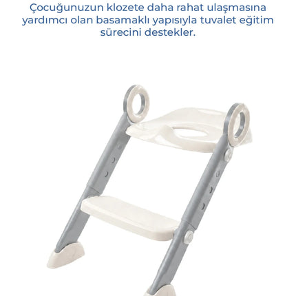 Babyjem Basamaklı Katlanır Klozet Adaptörü Kum Beji